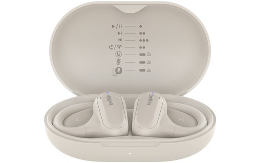Écouteurs sport Belkin SoundForm ClearFit, Sable - Bluetooth