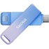 Clé Lightning et USB-C SanDisk Creator Phone Drive 128 Go - Bleu, Lilas