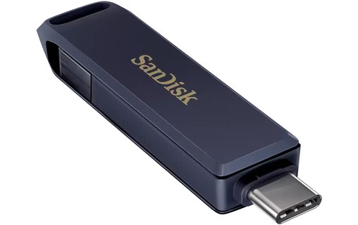 Clé Lightning et USB-C SanDisk Phone Drive pour iPhone 128 Go - Bleu - USB 3.2