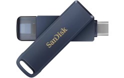 Clé Lightning et USB-C SanDisk Phone Drive pour iPhone 128 Go - Bleu - USB 3.2