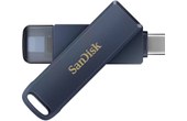 Clé Lightning et USB-C SanDisk Phone Drive pour iPhone 128 Go - Bleu - USB 3.2