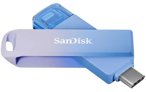 Clé Lightning et USB-C SanDisk Creator Phone Drive 128 Go - Bleu, Lilas