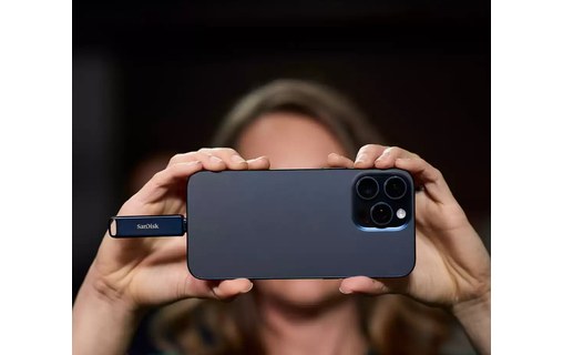 Clé Lightning et USB-C SanDisk Phone Drive pour iPhone 128 Go - Bleu - USB 3.2