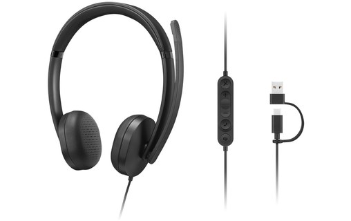 Micro-casque Lenovo VoIP Headset 5000 Stéréo - Noir - USB-C
