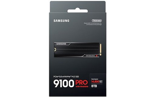 Samsung 9100 PRO 8 To - SSD M.2 2280 NVMe PCIe 5.0 TLC avec dissipateur
