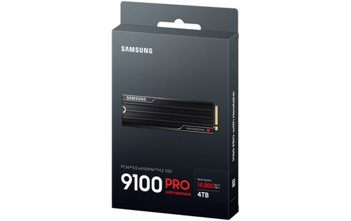 Samsung 9100 PRO 4 To - SSD M.2 2280 NVMe PCIe 5.0 TLC avec dissipateur