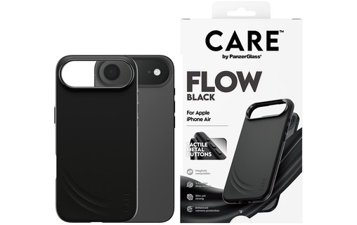 Coque MagSafe pour iPhone Air - PanzerGlass Care Flow - Noire