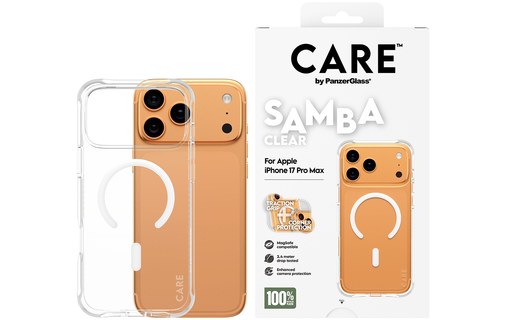 Coque MagSafe pour iPhone 17 Pro Max - PanzerGlass Care Samba - Transparente