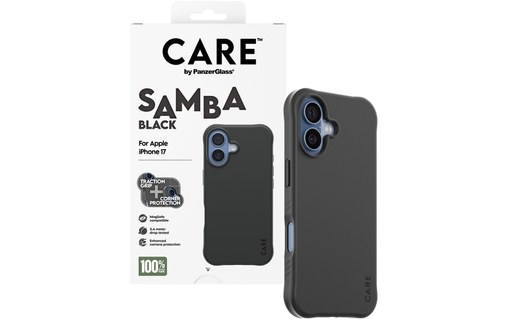 Coque MagSafe pour iPhone 17 - PanzerGlass Care Samba - Noire