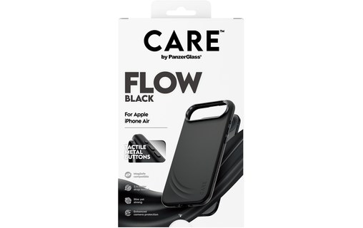 Coque MagSafe pour iPhone Air - PanzerGlass Care Flow - Noire