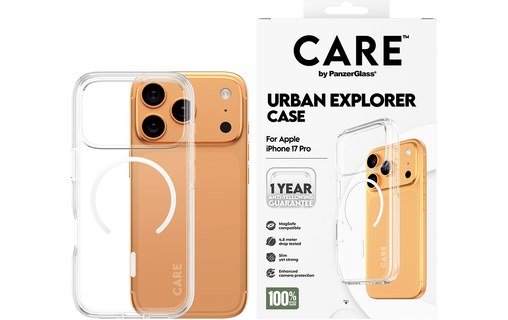 Coque MagSafe pour iPhone 17 Pro - PanzerGlass Care Urban Explorer - Clear
