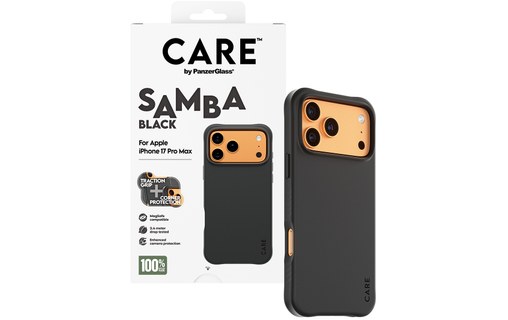 Coque MagSafe pour iPhone 17 Pro Max - PanzerGlass Care Samba - Noire