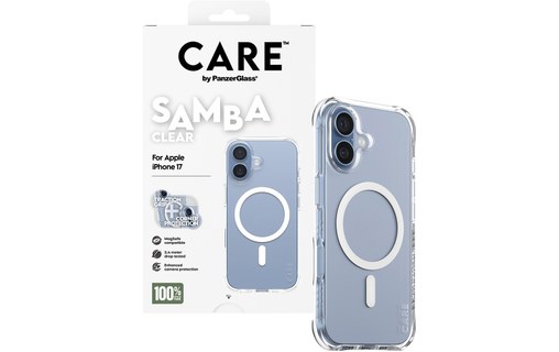 Coque MagSafe pour iPhone 17 - PanzerGlass Care Samba - Transparente
