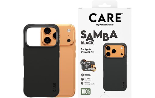Coque MagSafe pour iPhone 17 Pro - PanzerGlass Care Samba - Noire