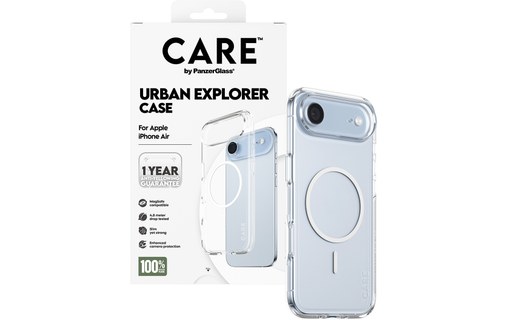 Coque MagSafe pour iPhone Air - PanzerGlass Care Urban Explorer - Clear