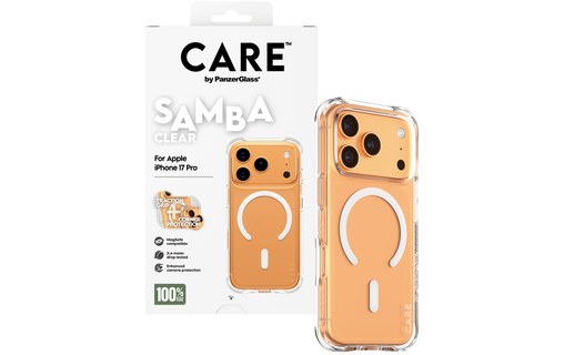 Coque MagSafe pour iPhone 17 Pro - PanzerGlass Care Samba - Transparente
