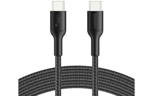 Câble USB-C pour Nintendo Switch 2 - Belkin - 60 W - 2 m - Noir