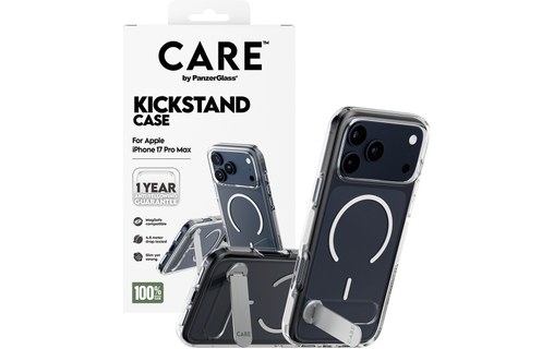 Coque MagSafe pour iPhone 17 Pro Max - PanzerGlass Care Kickstand