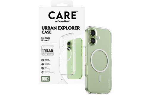 Coque MagSafe pour iPhone 17 - PanzerGlass Care Urban Explorer - Clear