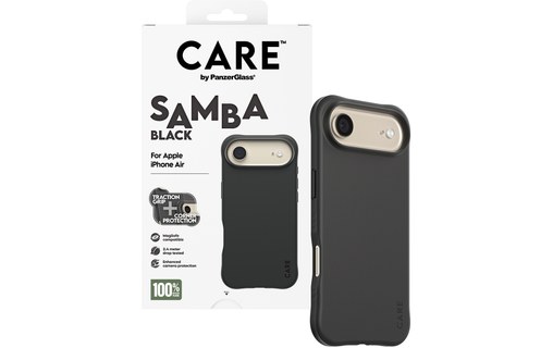 Coque MagSafe pour iPhone Air - PanzerGlass Care Samba - Noire