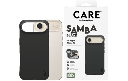 Coque MagSafe pour iPhone Air - PanzerGlass Care Samba - Noire