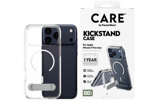 Coque MagSafe pour iPhone 17 Pro Max - PanzerGlass Care Kickstand