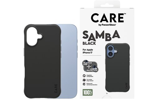 Coque MagSafe pour iPhone 17 - PanzerGlass Care Samba - Noire