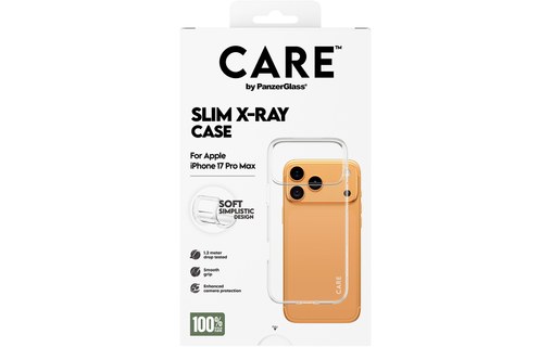 Coque pour iPhone 17 Pro Max - PanzerGlass Care X-Ray - Transparente