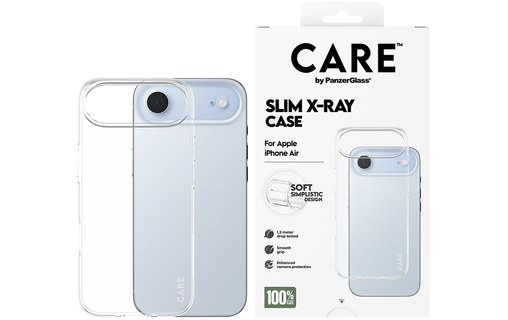 Coque pour iPhone Air - PanzerGlass Care X-Ray - Transparente