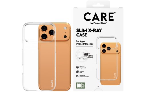Coque pour iPhone 17 Pro Max - PanzerGlass Care X-Ray - Transparente