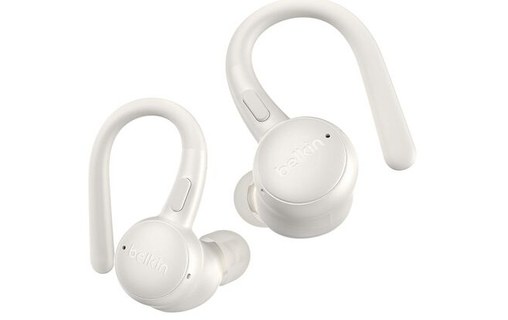 Écouteurs sans fil Belkin SoundForm ActiveFit à réduction de bruit, Blanc