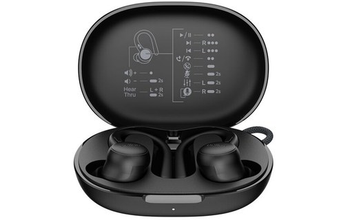 Écouteurs sans fil Belkin SoundForm ActiveFit à réduction de bruit, Noir