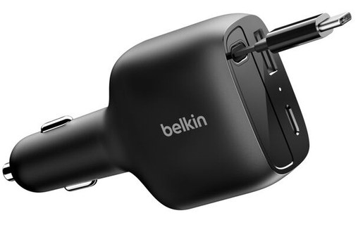 Chargeur allume cigare USB-C & USB-A 75W - Belkin BoostCharge - Noir