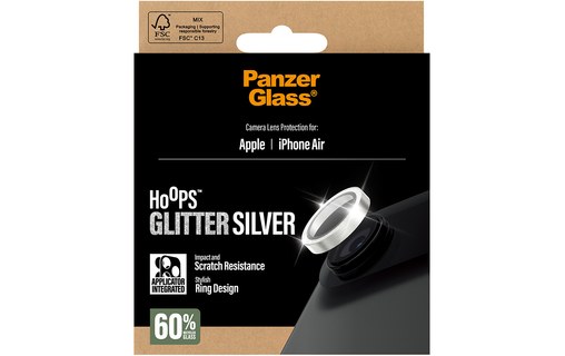 Protection caméra pour iPhone Air - PanzerGlass Hoops - Argent