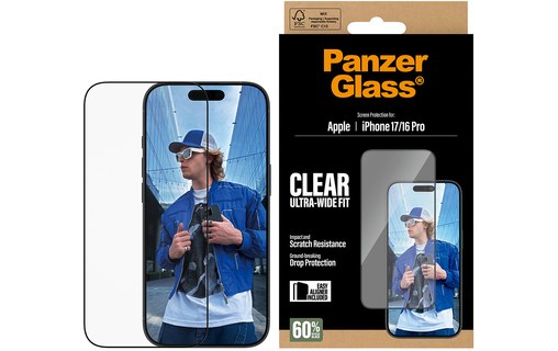 Protection d'écran pour iPhone 17 - PanzerGlass Ultra-Wide EasyAligner