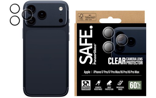 Protection caméra pour iPhone 16/17 Pro et Pro Max - PanzerGlass SAFE