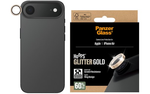 Protection caméra pour iPhone Air - PanzerGlass Hoops - Or
