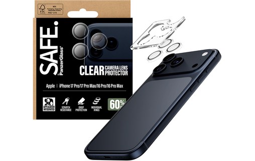 Protection caméra pour iPhone 16/17 Pro et Pro Max - PanzerGlass SAFE