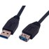 Rallonge MCL USB-A vers USB-A femelle 5 Gbit/s - 5 m - Noir