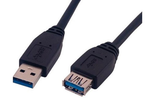 Rallonge MCL USB-A vers USB-A femelle 5 Gbit/s - 5 m - Noir