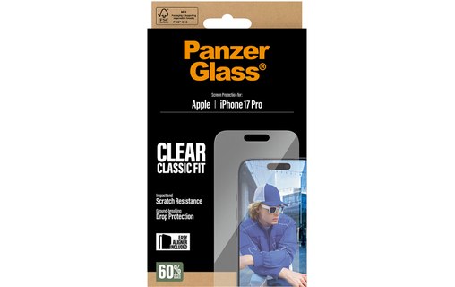 Protection d'écran pour iPhone 17 Pro - PanzerGlass Classique EasyAligner