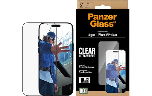Protection d'écran pour iPhone 17 Pro Max - PanzerGlass Ultra-Wide