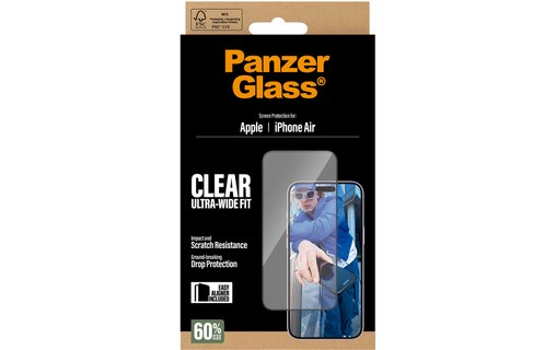 Protection d'écran pour iPhone Air - PanzerGlass Ultra-Wide EasyAligner