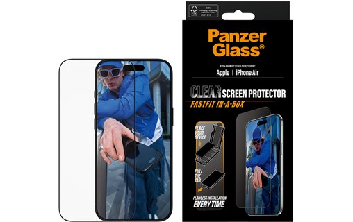 Protection d'écran pour iPhone Air - PanzerGlass Ultra-Wide avec applicateur
