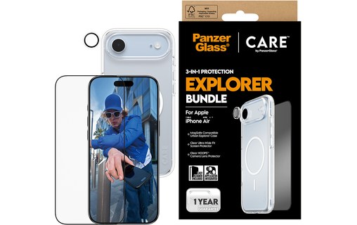 Protection d'écran pour iPhone Air - PanzerGlass CARE 3-en-1