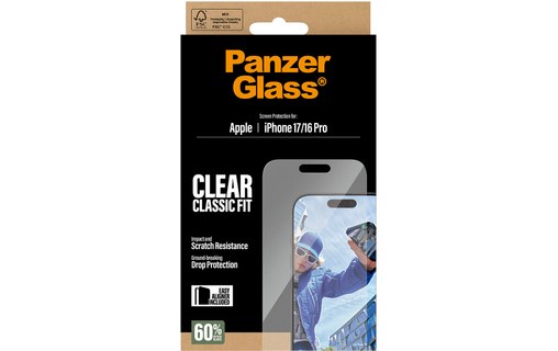 Protection d'écran pour iPhone 17 - PanzerGlass Classique EasyAligner