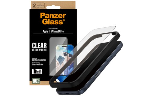 Protection d'écran pour iPhone 17 Pro - PanzerGlass Ultra-Wide EasyAligner
