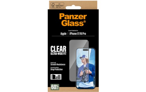 Protection d'écran pour iPhone 17 - PanzerGlass Ultra-Wide EasyAligner