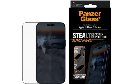 Protection d'écran pour iPhone 17 Pro Max - PanzerGlass Stealth Ultra-Wide