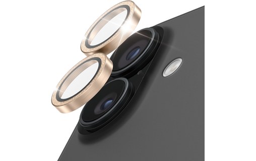 Protection caméra pour iPhone 17,16 et 16 Plus - PanzerGlass Hoops - Or